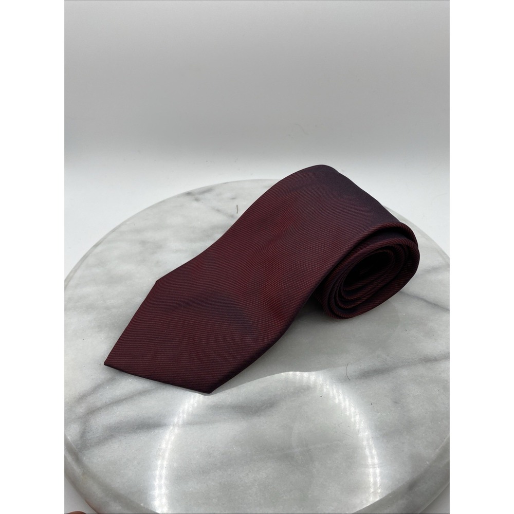 Nautica Mens Tie Red Blue Striped 100% Silk Necktie Made In Mexico 4" x 61" Long